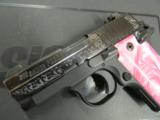 Sig Sauer P238 Engraved with Pink Pearl Grips .380 ACP 238-380-BSS-ESP - 7 of 8