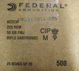 500 Rounds of Federal American Eagle .223 Rem 55 Grain FMJ AE223F - 3 of 3