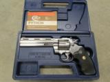 1991 Colt Python Brushed Stainless 6" .357 Magnum w/ Box - 1 of 13