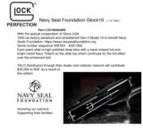 GLOCK 19 GEN 4 NAVY SEALS FOUNDATION 1 of 1000 9mm LUGER SKU: UG1950204NS - 3 of 3