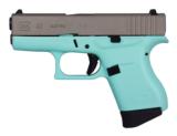 Glock G43 Gen3 Eggshell Blue/SS 9mm 3.39" PI4350201EBSS - 1 of 1