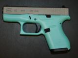 Glock G42 .380 ACP Tiffany Blue/Titanium 3.25" UI4240204TBT - 1 of 4