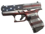 Glock G43 Gen 4 9mm Battleworn USA Flag 3.39" UI4350201CKFLAG - 1 of 2