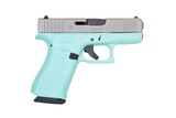Glock G43X 3.41" 9mm Luger Robin's Egg Blue Cerakote PX435SL201REB - 1 of 1
