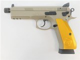 CZ-USA 75 SP-01 Tactical Supressor-Ready 9mm 5.2" Urban Grey / Gold Grips - 2 of 2