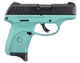 Ruger EC9s 9mm Luger 3.12" Turquoise / Black 7 Rounds 3285 - 1 of 2