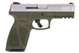 Taurus G3 9mm Luger 4" 15 and 17 Rds ODG / SS 1-G3949O - 2 of 2