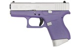 Glock G43 9mm Luger 3.39" Purple Cerakote / SS 6 Rounds PI4350201BPSA - 1 of 1