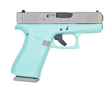 Glock G43X 9mm Luger 3.39" Robins Egg / Satin Aluminum 10 Rds PI4350201RESA - 1 of 2