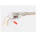 Uberti Top Break Schofield Engraved .45 Colt 7" Nickel 348601 - 1 of 1