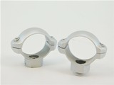 Turn-in 30mm Medium Steel Scope Rings in Cerakote Satin Silver - 1 of 1