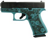 Glock G43X Tiffany Blue Custom Engraved 9mm 3.41