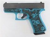 Glock G43X Tiffany Blue Custom Engraved 9mm 3.41