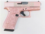 Glock G43X Rose Gold Custom Engraved 9mm 3.41
