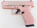 Glock G43X Rose Gold Custom Engraved 9mm 3.41