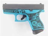 Glock G43 Tiffany Blue Custom Engraved 9mm 3.4
