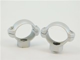 Turn-in 30mm Medium Steel Scope Rings in Cerakote Satin Silver - 1 of 1
