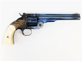 Taylor's & Co. Schofield .45 Colt CCH Charcoal Blue / Pearl 6 Rds 550641 - 1 of 4