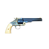 Taylor's & Co. Schofield .45 Colt CCH Charcoal Blue / Pearl 6 Rds 550668 - 1 of 2
