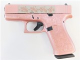 Glock G43X Rose Gold Custom Engraved 9mm 3.41