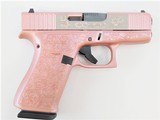 Glock G43X Rose Gold Custom Engraved 9mm 3.41