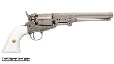 Traditions Firearms 1851 Navy Nickel Engraved .44 Cal 7.38