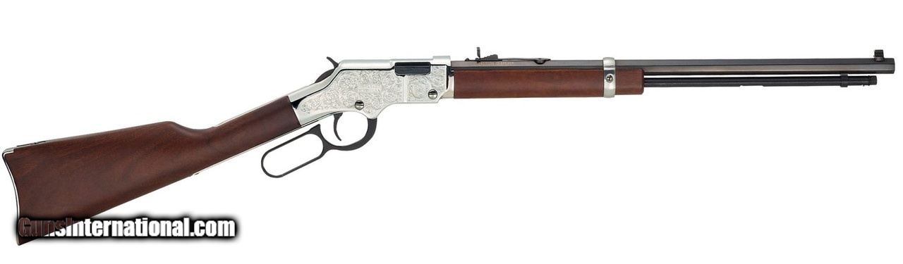 Henry Silver Eagle Engraved Nickel Lever-Action .22 LR 20