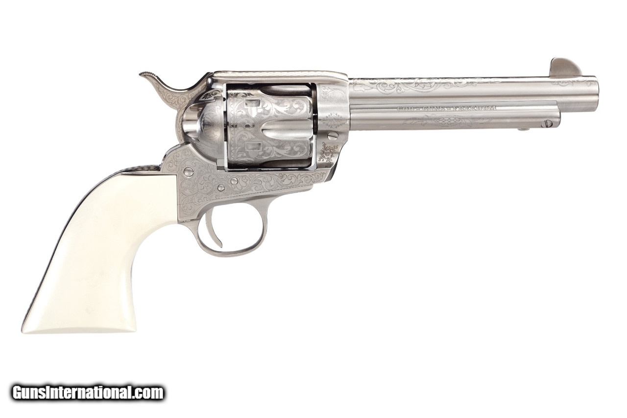 Taylor's & Co. 1873 Outlaw Legacy Nickel Engraved .357 Mag 5.5