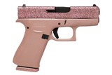 Glock G43X Rose Gold Glitter Gunz 9mm Luger 3.41