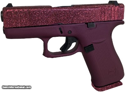 Glock G43X Black Cherry Glitter Gunz 9mm Luger 3.41