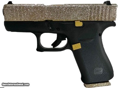 Glock 43X Midas Glitter Gunz Gold 9mm Luger 3.41