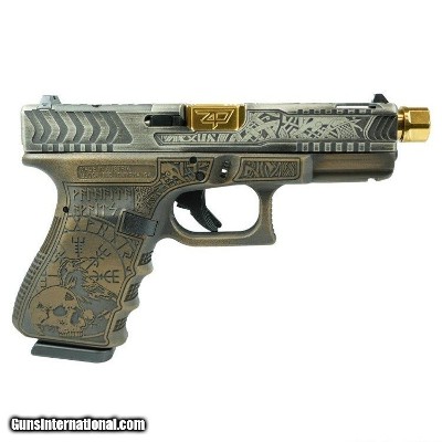 Glock G19 Gen 3 Viking Engraved Colonial Brown 9mm 4.6