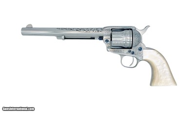 Taylor's & Co. 183 Cattleman White Engraved .357 Mag 7.5