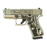 Glock G43X Custom Trump Fight 9mm Luger 3.41