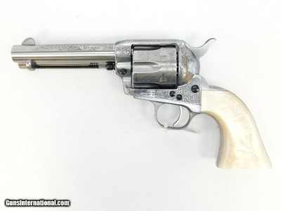 Taylor`s & Co. Cattleman White Floral Engraved .357 Mag 4.75