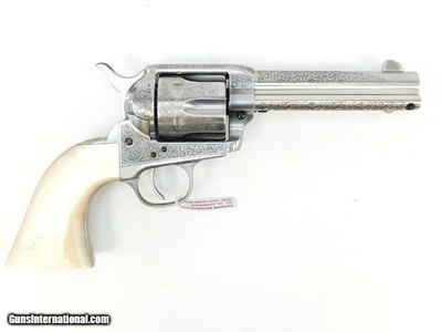 Taylor`s & Co. Cattleman White Floral Engraved .357 Tuned 4.75