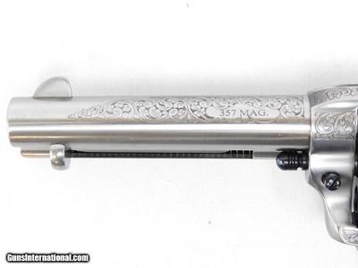 Taylor`s & Co. Cattleman White Floral Engraved .357 Tuned 4.75