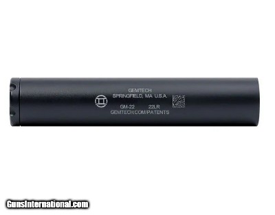 Gemtech GM-22 Suppressor / Silencer .22 LR Black 12127