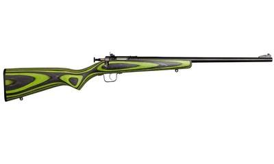 Keystone Crickett .22 LR Black & Green Laminate 16.1