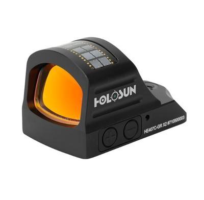 Holosun HE407C X2 Open 2 MOA Green Dot Reflex Sight HE407C-GR-X2