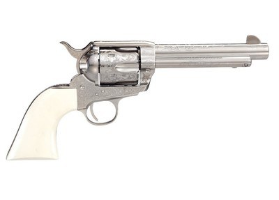 Taylor's & Co.1873 Outlaw Legacy Nickel Engraved .45 LC 5.5