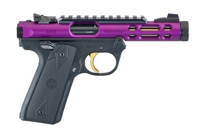 Ruger Mark IV 22/45 Lite .22 LR Purple / Gold 4.4