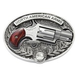 North American Arms Oval Ornate Belt Buckle .22 LR 1.125