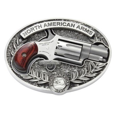 North American Arms Oval Ornate Belt Buckle .22 LR 1.125