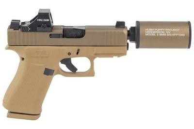 Glock G43x 9mm Hush Puppy Kit w/ Holosun 407K FDE UX4350204FRNHUSH-SCT - Image 1 of 2