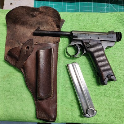 1942 WWII Japanese Nambu Type 14 – Nagoya Arsenal – Matching Grips & Frame – OriginalLeather Holster - OPEN TO OFFERS - Image 1 of 15