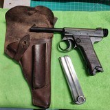 1942 WWII Japanese Nambu Type 14 – Nagoya Arsenal – Matching Grips & Frame – OriginalLeather Holster - OPEN TO OFFERS - Image 1 of 15