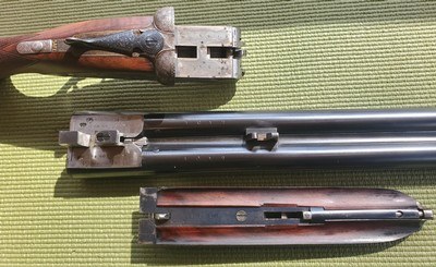 Ogden-Smith-Hussey. Side lock. 12 GA. SLE. SxS. Nitro. Original Case. - Image 9 of 14