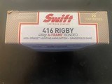 416 Rigby 400 gr Swift A Frame 18 rounds - 1 of 1
