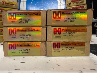 Hornady Dangerous Game Series 416 Ruger 400gr DGX #82665 20ct